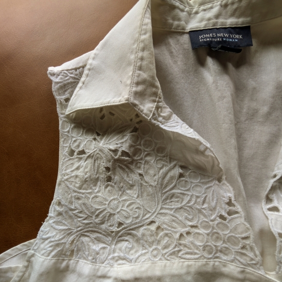 JONES NEW YORK Sleeveless Blouse with Lace - 2X - NWOT - Picture 5 of 12